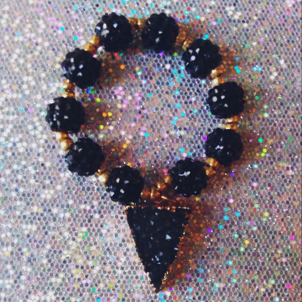 Beautiful black quartz bracelet